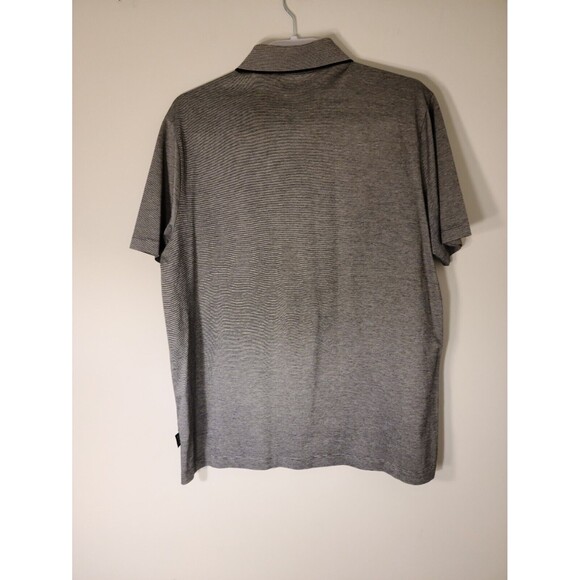 Boss by Hugo Boss Mens Cotton Polo Shirt XL Gray Black Trim Short Sleeve - Picture 2 of 7